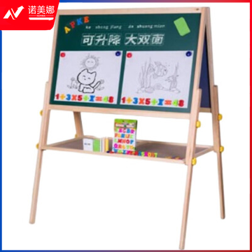 得力(deli)可升降双面儿童画板 支架式磁性写字板涂鸦小黑板 家用早教绘画工具文具画架 940*640mm 8773    WLSZ06011119023440