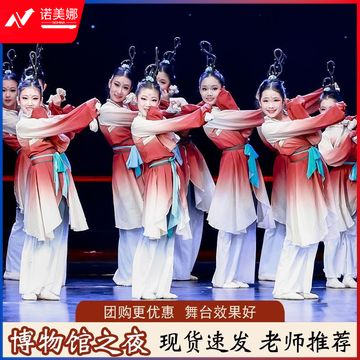 博物馆之夜舞蹈服装古典演出服水袖汉唐惊鸿艺考服