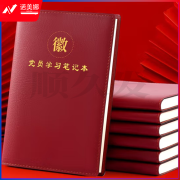 朗捷（longe） 2024新党章党员学习笔记本党史学习教育笔记本党员本会议记录本开会本定制logo 32k党员本-棕色