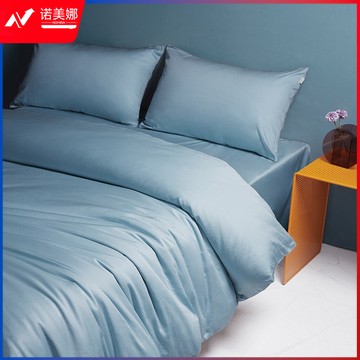 博洋（BEYOND）60支新疆长绒棉四件套春夏床上用品纯棉套件全棉被套被罩双人床单 【60S长绒棉】蓝色床单款 1.8米床(被套220*240厘米)