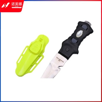 三力 三尾魚露营成人户外钛合金随身逃生刀水域救生割绳刀便携救援钓鱼割绳器 钛合金救援刀绿（无夜光） 其他常用耗材