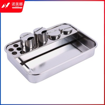 其他常用耗材 BY3117 不锈钢换药盘 托盘输液防碘伏器械换药托4孔托+ 冰禹- 冰禹BY-3117