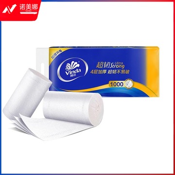 维达(Vinda) 无芯卷纸 超韧4层100g卫生纸*10卷 母婴可用（新旧交替发货）