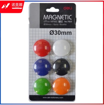 得力（deli）7825磁钉φ30mm(混)(6个/卡)