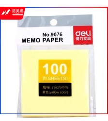 得力 9076 百事贴 76ｘ76mm(单位：包) 黄.