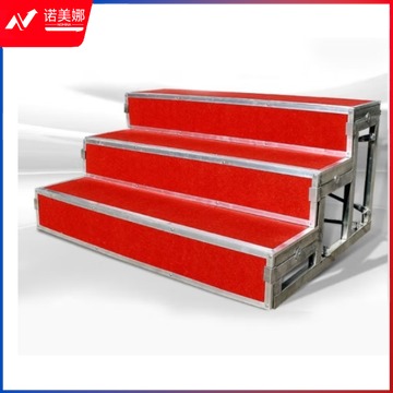 米奇妙 舞台架展示架楼梯金属材质绒布款三层 单个装长128cm 层宽30cm层高20cm