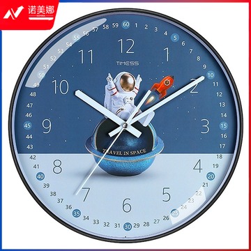 钟 Timess 挂客厅表家用儿童创意时简约时尚卧室石英挂表挂墙  TimessQF2112-4-