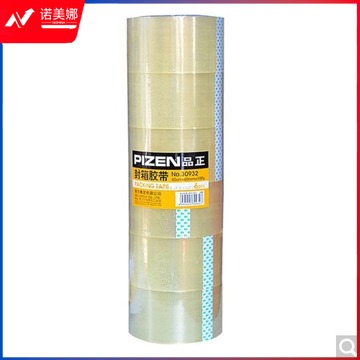 得力品正30932封箱胶带60mm*100y*45um(6卷/筒)(普透)