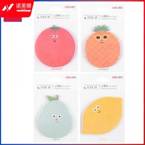 得力 deli 25601 水果主题记事贴 创意留言纸/便利贴 30页/包
