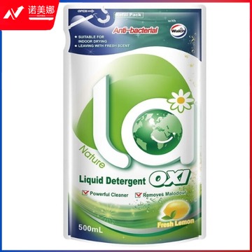 威露士（Walch）洗衣液有氧洗手洗除菌除螨补充装 柠檬味500ml*1袋