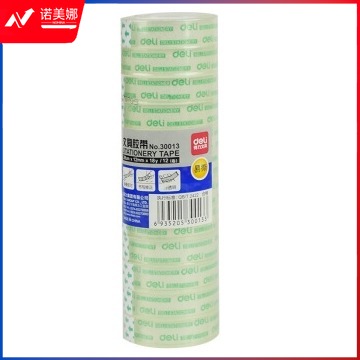 得力（deli） 学生文具胶带 小卷胶带 透明彩色胶布 办公用品 30013(12mm*18y 12卷)    BG.225