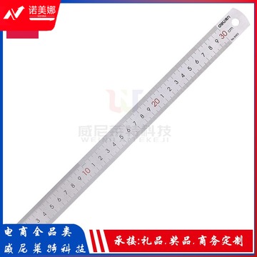 得力钢尺8463钢直尺30cm(把)
