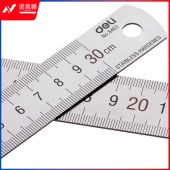 得力(deli)  8463 30cm 钢直尺不锈钢测量工具