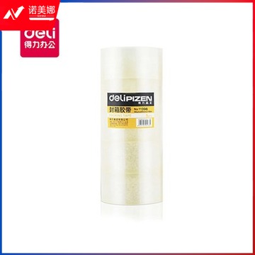 得力品正33196封箱胶带60mm*150m*50um(透明)(5卷/筒)