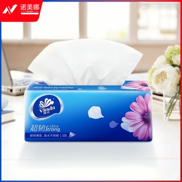 维达(Vinda) 抽纸 超韧3层 150抽软抽纸巾*24包(中规格) 整箱