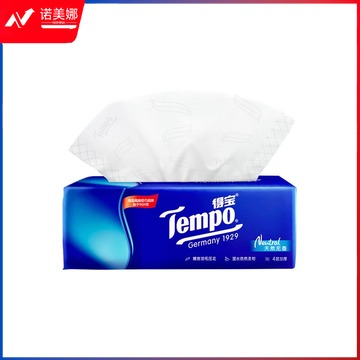 得宝(Tempo) T2275 抽纸天然无香4层90抽纸巾抽取式纸面巾(18包/箱起售)