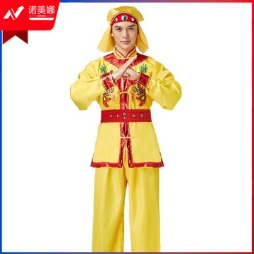 御马 男士打鼓服威风锣鼓舞龙舞狮腰鼓服成人中老年广场舞蹈演出可表演类